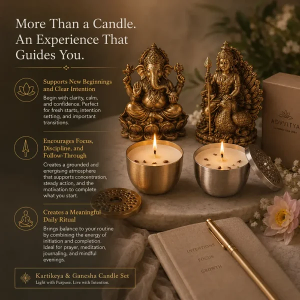 Benefits of Kartikeya and Ganesha Candle Set