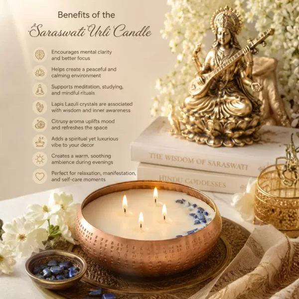 Benefits of Saraswati Urli Candle